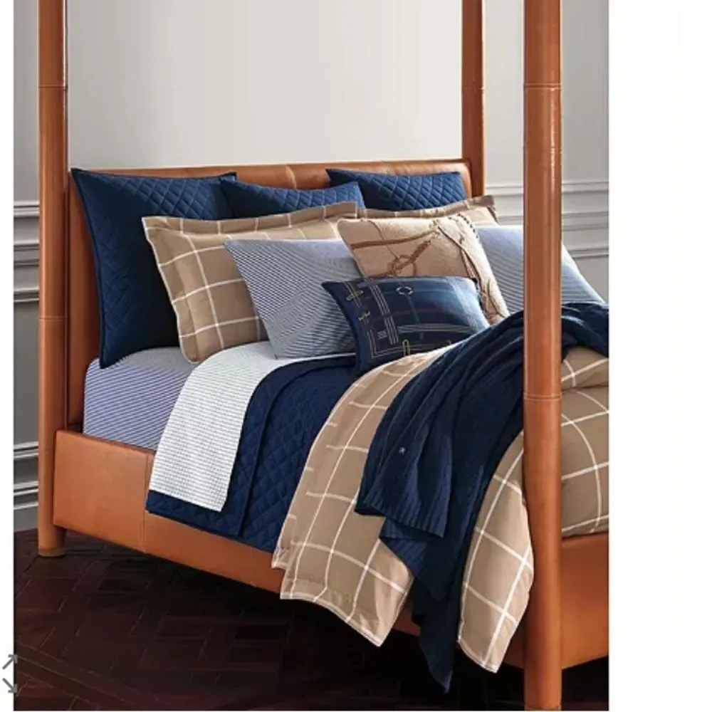 Ralph Lauren Modern Equestrian Windowpane Duvet Cover